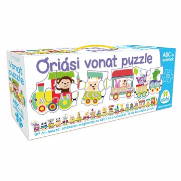 ABC és számok Óriási vonat puzzle