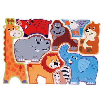 Formapuzzle vadállatok