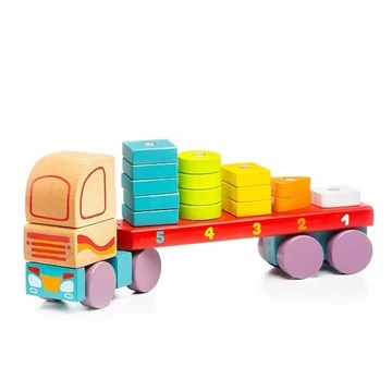 Cubika Fa kamion fakockákkal 32 cm