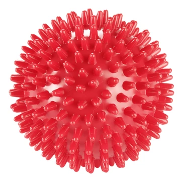 Tüskés masszírozó labda Trendy 9 cm piros