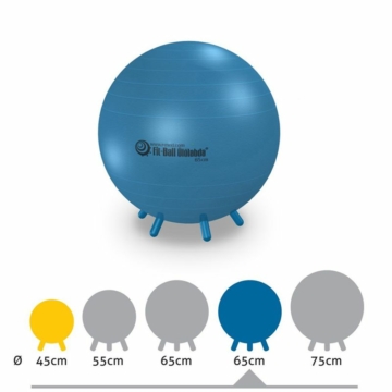 Fit-Ball Ülőlabda lábakkal 65 cm kék