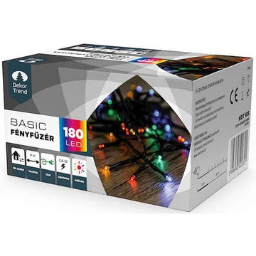 Kültéri LED fényfüzér 180 db színes LED-del