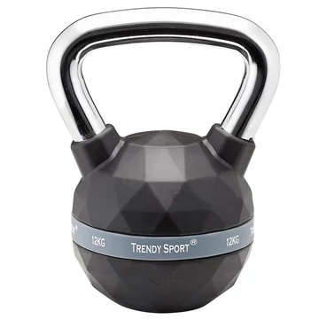 Kettlebell Trendy Premium fekete-króm 12 kg