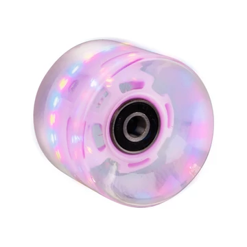 Műanyag gördeszka világító kerék 60*45 mm ABEC 7 csapágyakkal [rózsaszín]
