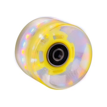 Műanyag gördeszka világító kerék 60*45 mm ABEC 7 csapágyakkal [sárga]