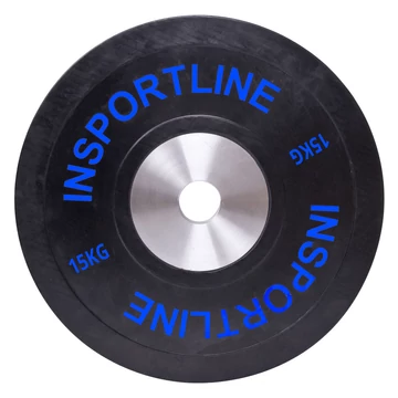 Gumis súlytárcsa inSPORTline Bumper Plate 15 kg 50 mm