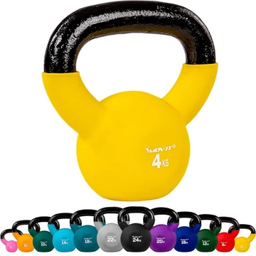 Kettlebell neoprén MOVIT 4 kg sárga