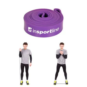 Fitness gumikötél inSPORTline Hangy Medium 204x3,2 cm / 18 kg lila