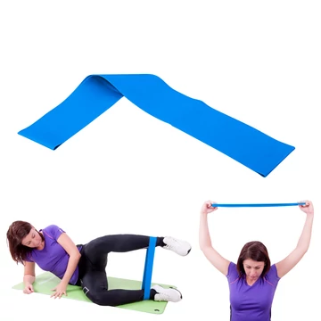 Fitness gumiszalag inSPORTline Hangy Medium 70x5 cm / 3,7 kg kék