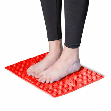 Talpmasszírozó szőnyeg inSPORTline Tilsipur 39x29 cm [piros]