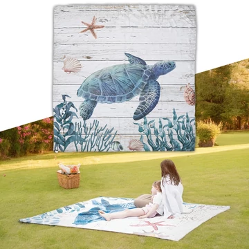 Piknik pokróc inSPORTline Maritino 208x197 cm [teknősbéka]