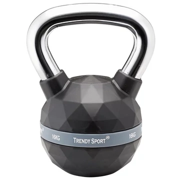 Kettlebell Trendy Premium fekete-króm 16 kg Kettlebell Trendy Premium fekete-króm 16 kg
