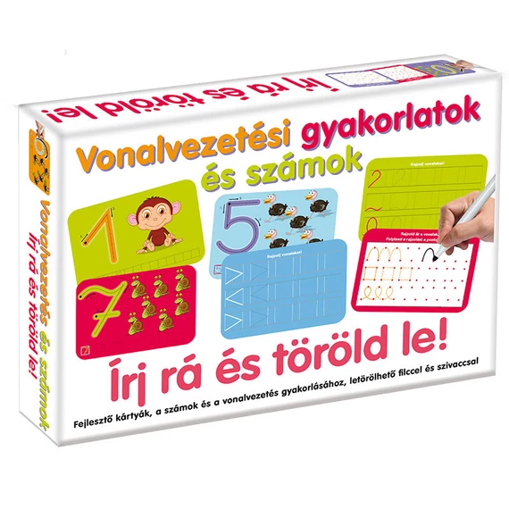 Írj rá és töröld le Vonalvezetési gyakorlatok és számok