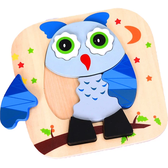 Bagoly fa 9 darabos puzzle