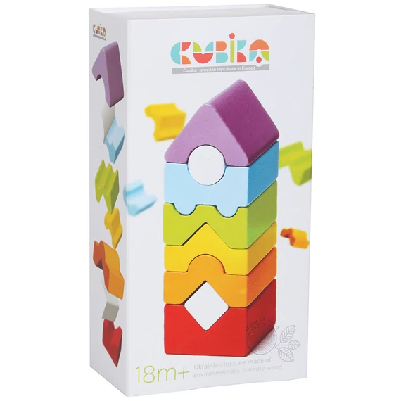 Cubika Fa toronyépítő 8 db-os