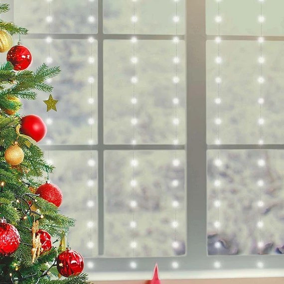 Fényfüggöny Micro LED 3x2 m hidegfehér