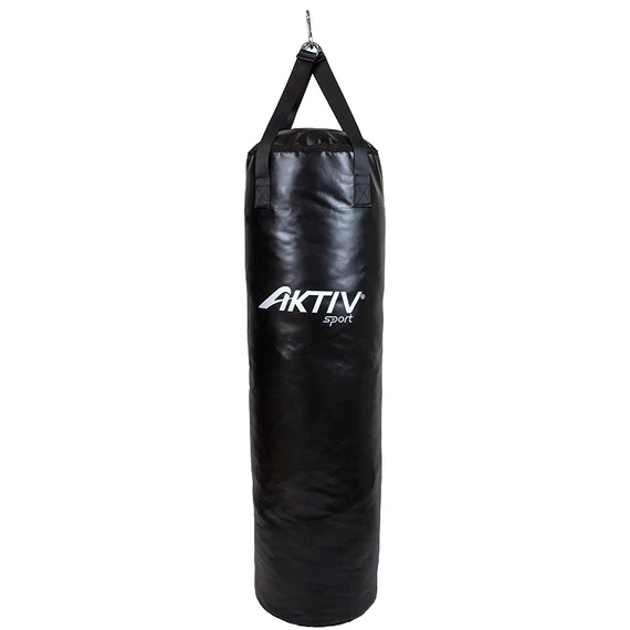 Boxzsák Aktivsport hevederes 120x35 cm fekete