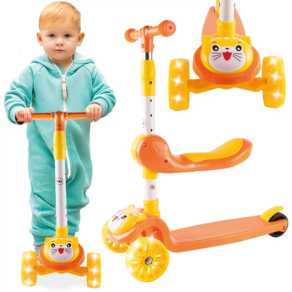 Háromkerekű roller sárga