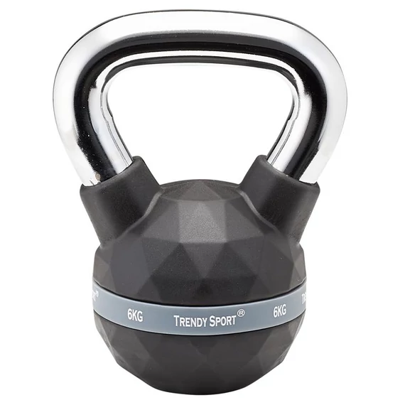 Kettlebell Trendy Premium fekete-króm 6 kg
