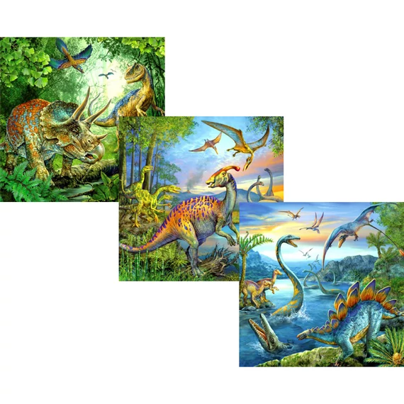 Puzzle 3x49 db - Dinoszauruszok Ravensburger