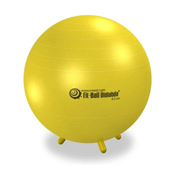 Fit-Ball Ülőlabda lábakkal 45 cm sárga