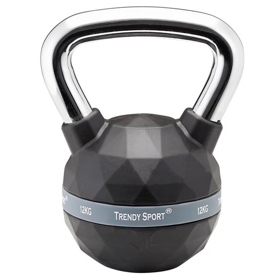 Kettlebell Trendy Premium fekete-króm 12 kg