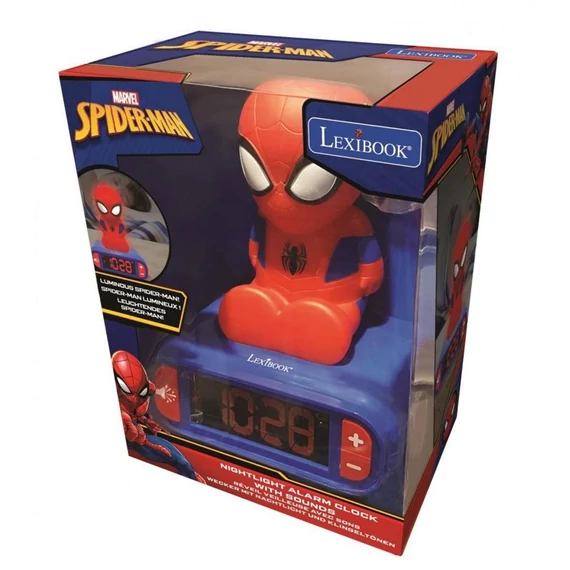 Ébresztő óra éjszakai fénnyel és hanggal Spider-Man