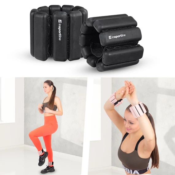 Fitnesz súly bokára/csuklóra inSPORTline Brace [fekete]