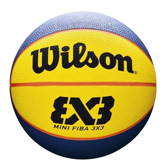 Kosárlabda Wilson FIBA 3X3 Mini gumi 3-as méret sárga-kék