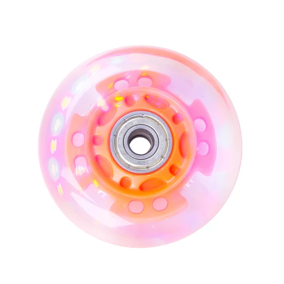 Világító kerék inline görkorcsolyára PU 72*24 mm ABEC 5 csapágyakkal [narancssárga]