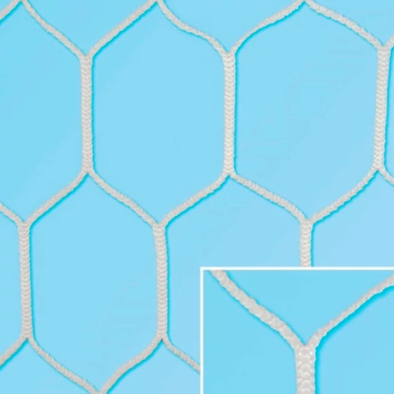 Labdarúgó kapuháló 400x200 cm Hexa csomómentes 3 mm 33070017, olasz