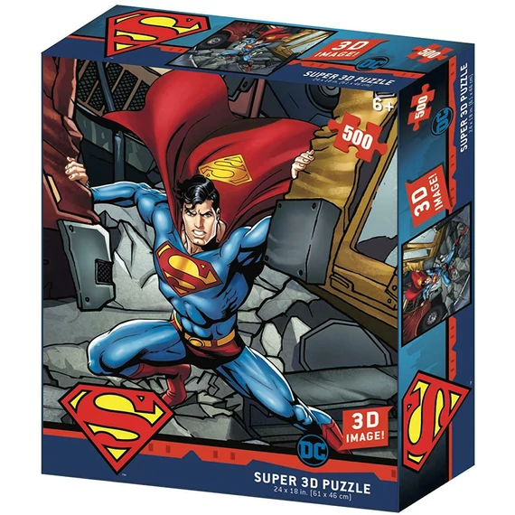 3D puzzle Prime 3D DC COMICS Superman: A legyőzhetetlen 500 darabos