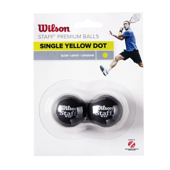 Squash labda Wilson Staff sárga 2 db