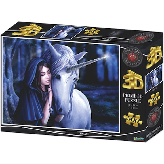 3D puzzle Prime 3D Fehér unikornis 500 darabos