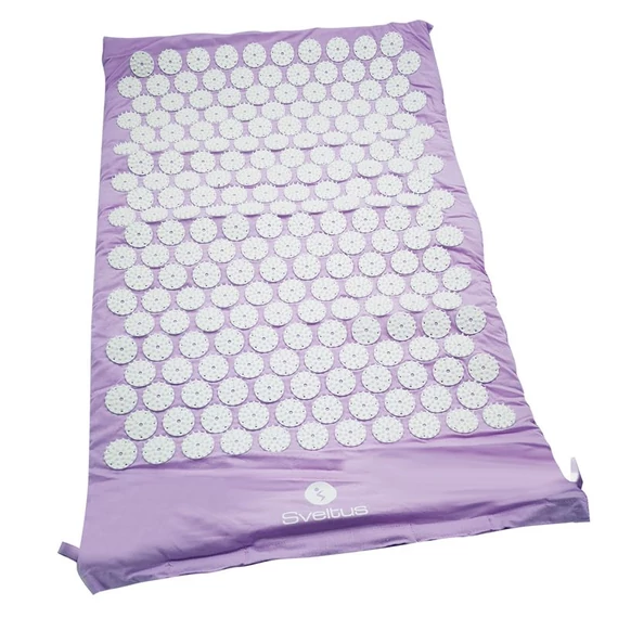 Fitnesz szőnyeg akupresszúrás Sveltus 75x44 cm lila