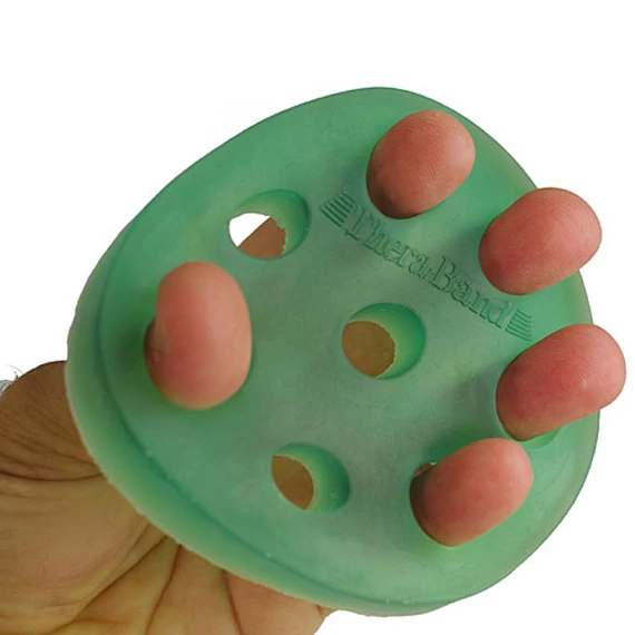 Kézerősítő Thera-Band Hand Xtrainers zöld, közepes