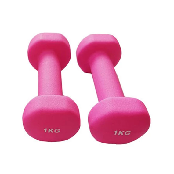 Hatszögletű neoprén súlyzó 2 x 1 kg