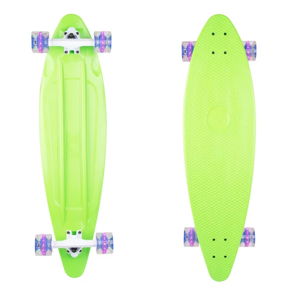 Műanyag longboard WORKER Pike 36" világító kerekekkel [zöld]