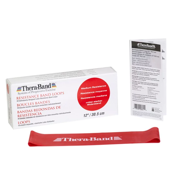 Thera-Band gumiszalag hurok 30,5 cm piros közepes