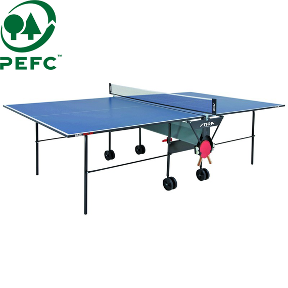 Stiga beltéri ping-pong asztal Basic Roller kék