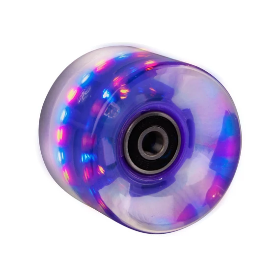 Műanyag gördeszka világító kerék 60*45 mm ABEC 7 csapágyakkal [sötétlila]
