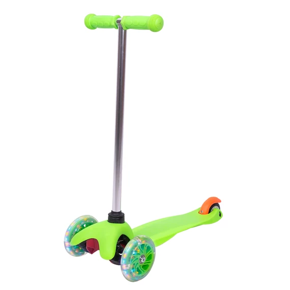 Háromkerekű roller WORKER Lucerino világító kerekekkel [zöld]