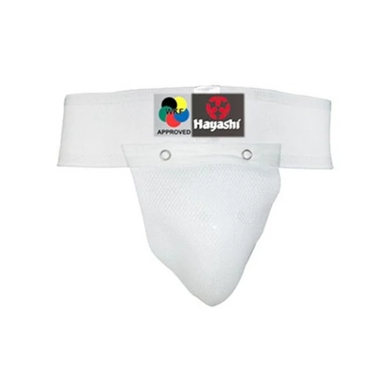 Suspensor Hayashi WKF pamut fehér felnőtt
