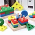 Kép 2/5 - Montessori szín és formaválogató játék