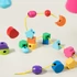 Kép 4/5 - Montessori fűzős fa játék